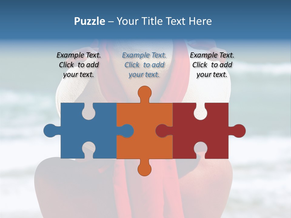 Sand Relaxing Girl PowerPoint Template