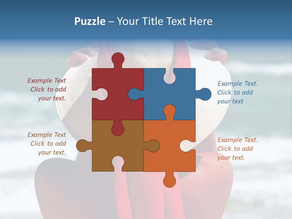 Sand Relaxing Girl PowerPoint Template