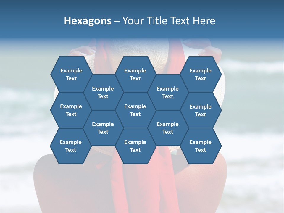 Sand Relaxing Girl PowerPoint Template