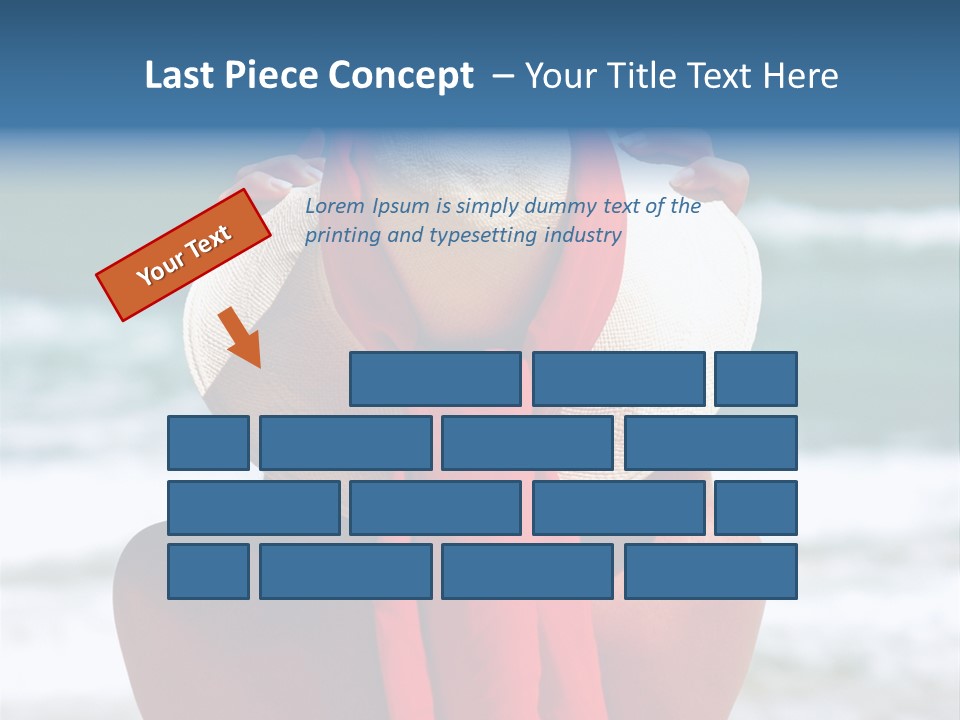 Sand Relaxing Girl PowerPoint Template