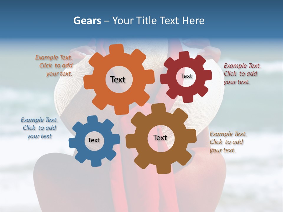 Sand Relaxing Girl PowerPoint Template