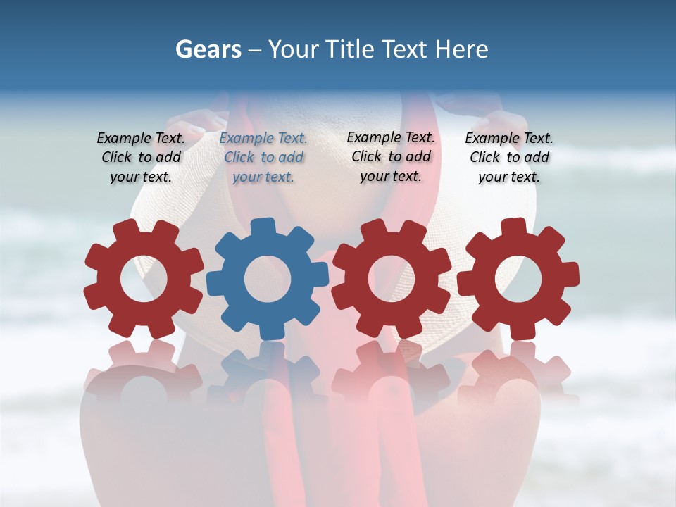 Sand Relaxing Girl PowerPoint Template