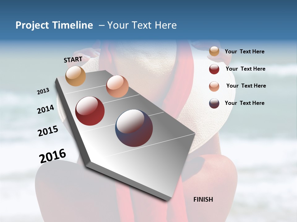 Sand Relaxing Girl PowerPoint Template