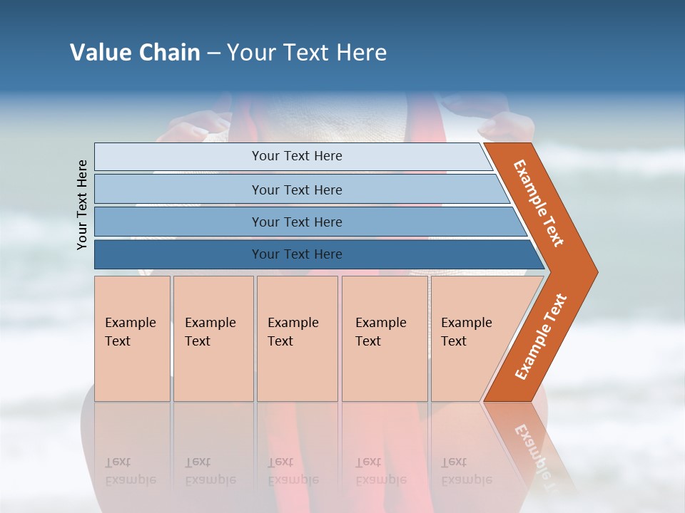 Sand Relaxing Girl PowerPoint Template