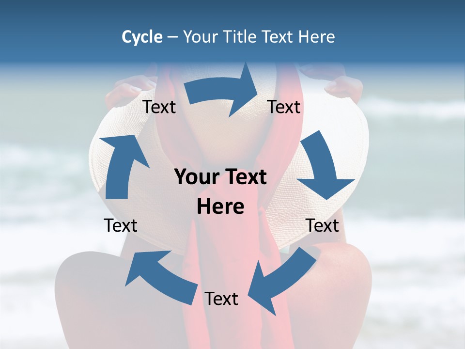 Sand Relaxing Girl PowerPoint Template