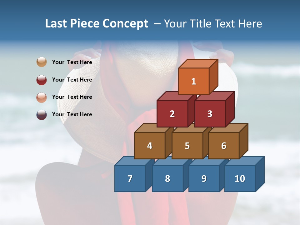 Sand Relaxing Girl PowerPoint Template