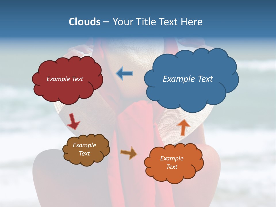 Sand Relaxing Girl PowerPoint Template