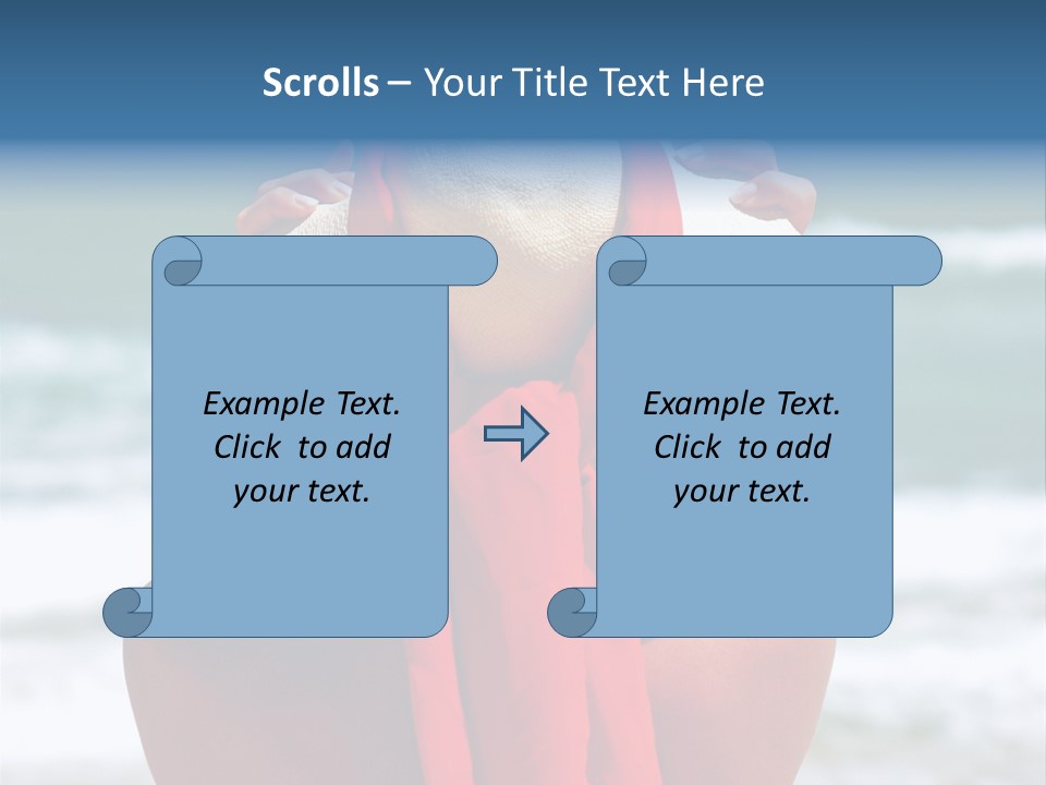 Sand Relaxing Girl PowerPoint Template