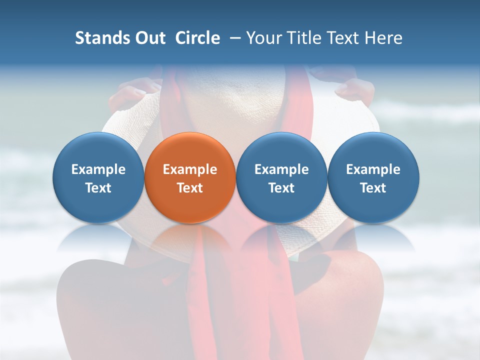 Sand Relaxing Girl PowerPoint Template