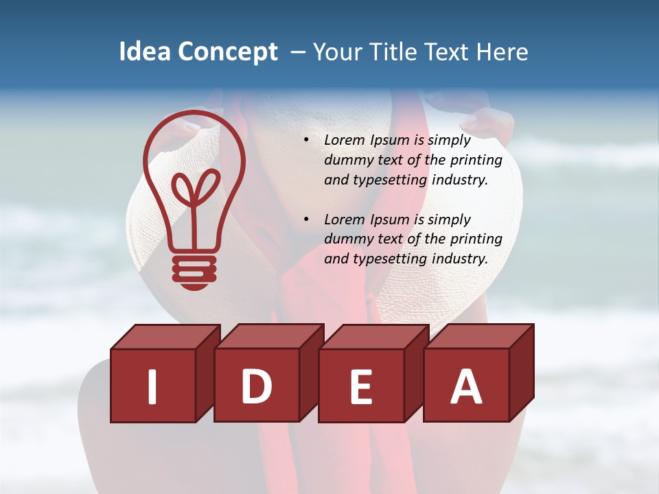 Sand Relaxing Girl PowerPoint Template