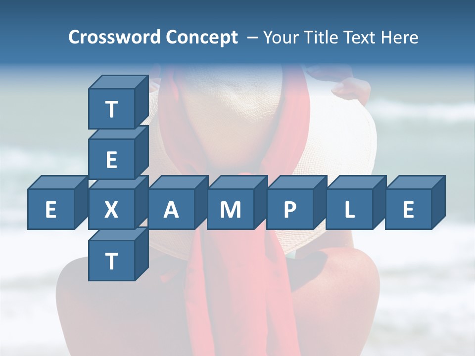 Sand Relaxing Girl PowerPoint Template