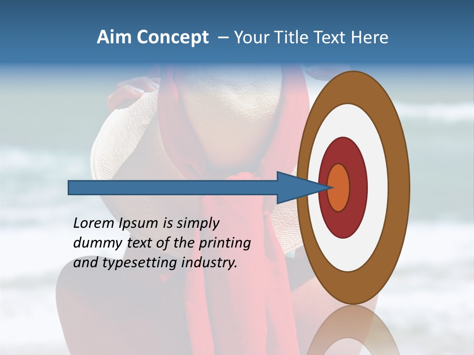 Sand Relaxing Girl PowerPoint Template