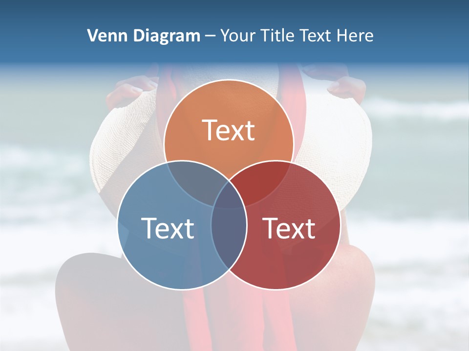 Sand Relaxing Girl PowerPoint Template