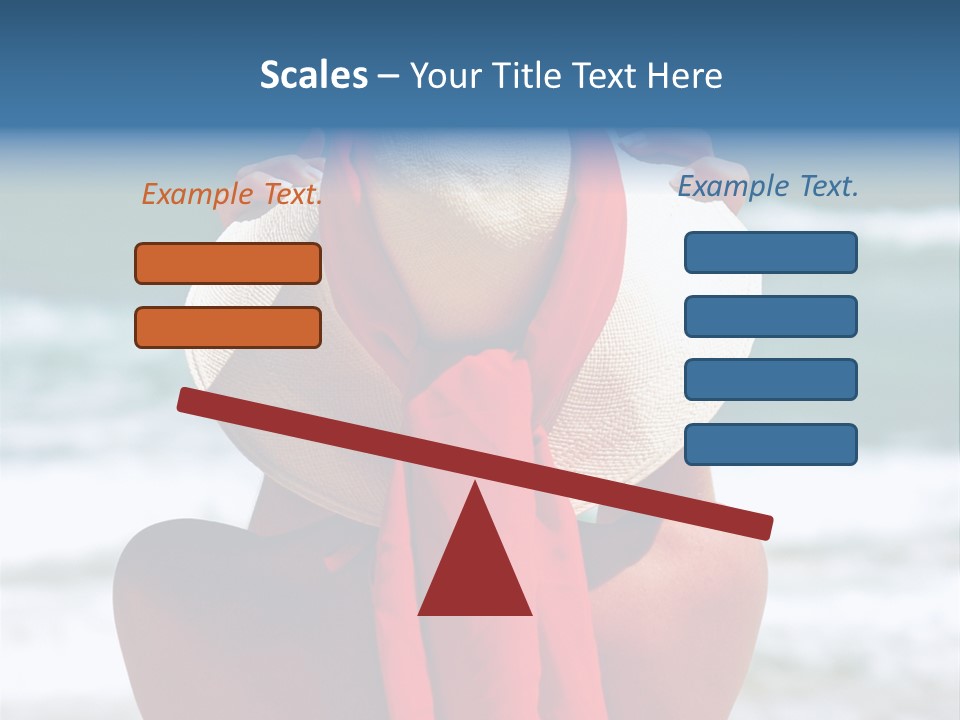 Sand Relaxing Girl PowerPoint Template