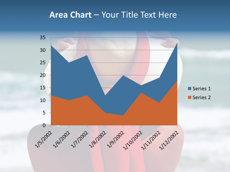 Sand Relaxing Girl PowerPoint Template