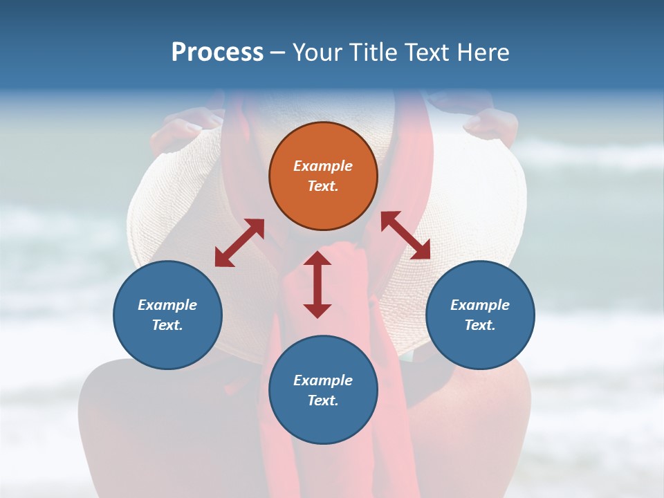 Sand Relaxing Girl PowerPoint Template