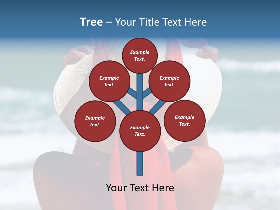 Sand Relaxing Girl PowerPoint Template