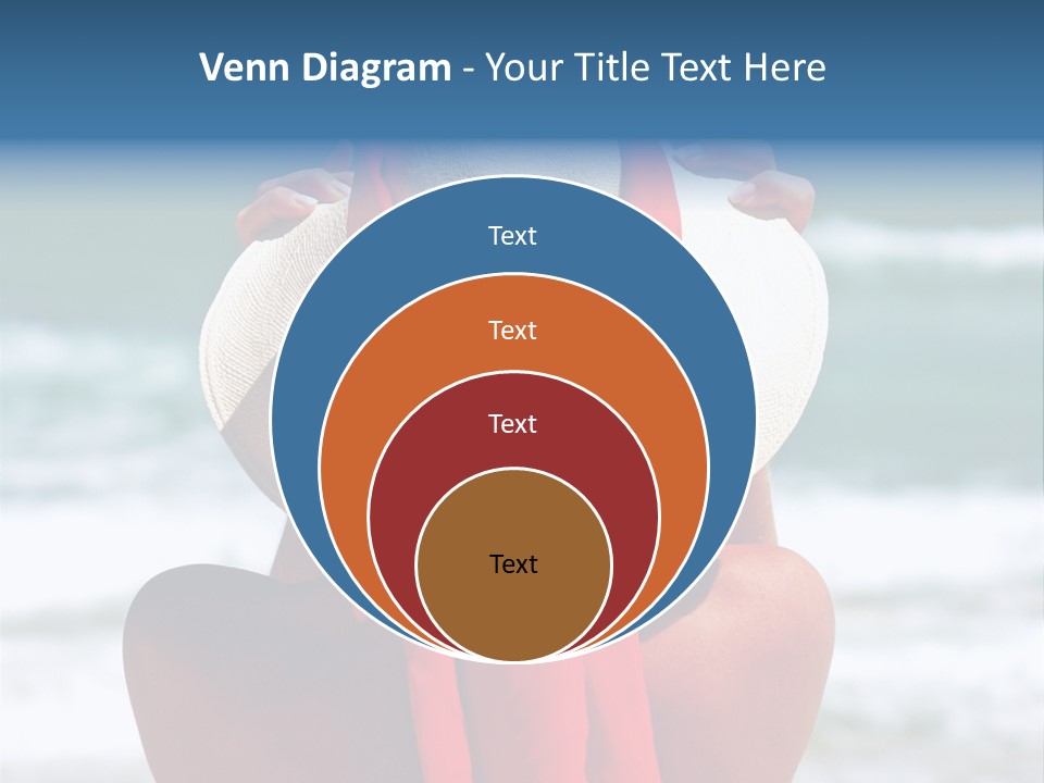 Sand Relaxing Girl PowerPoint Template