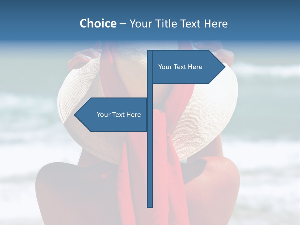 Sand Relaxing Girl PowerPoint Template