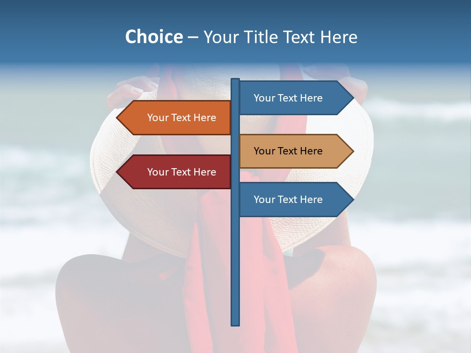 Sand Relaxing Girl PowerPoint Template