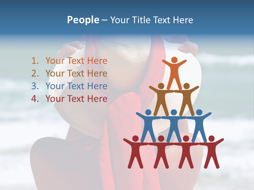 Sand Relaxing Girl PowerPoint Template