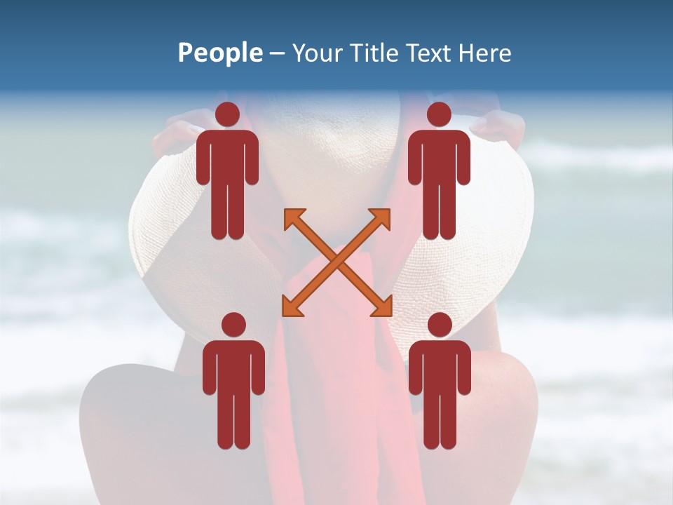 Sand Relaxing Girl PowerPoint Template