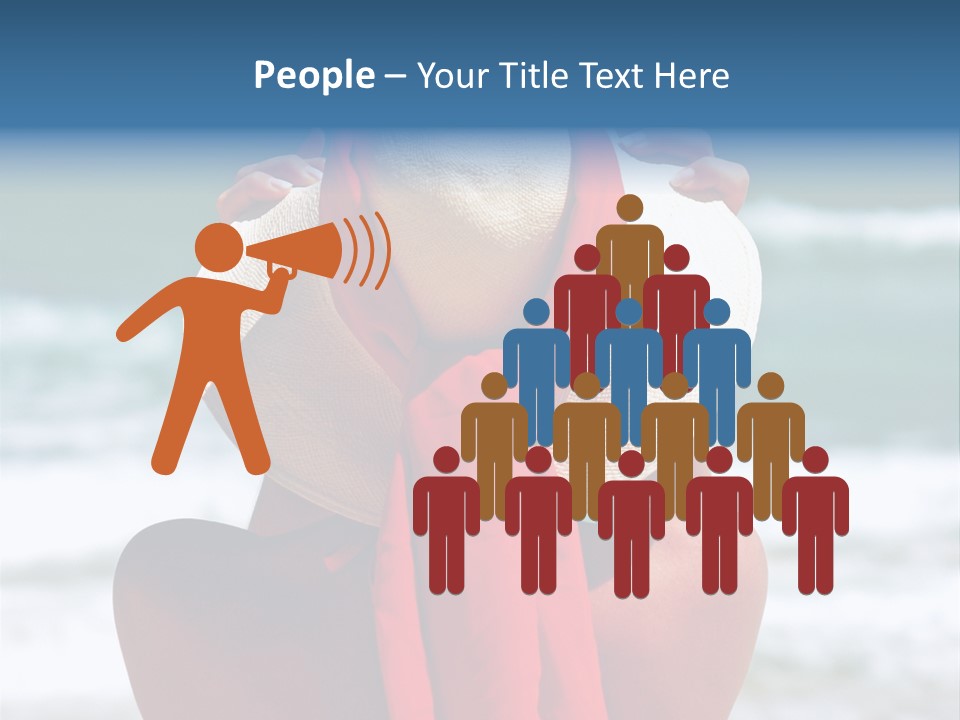 Sand Relaxing Girl PowerPoint Template