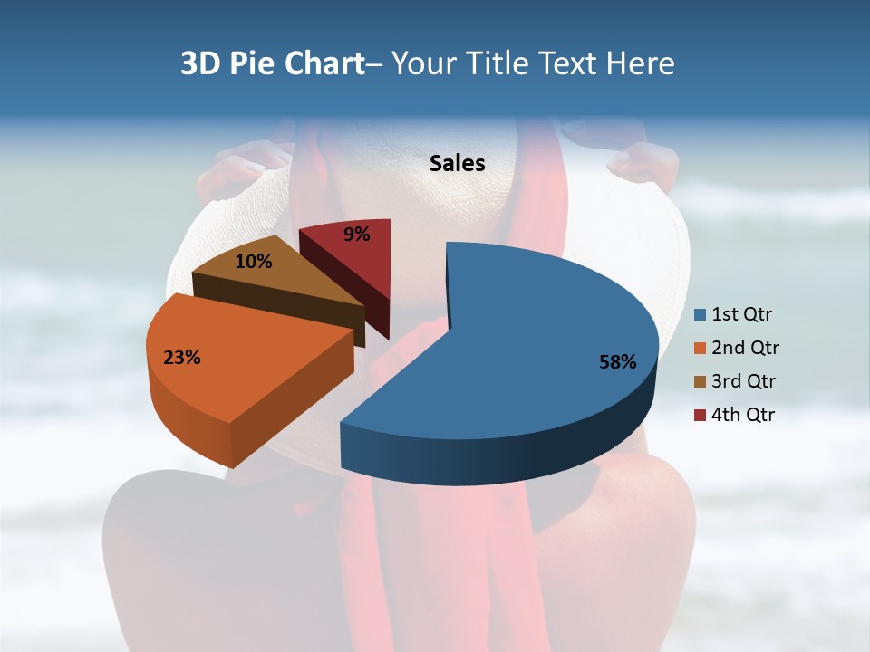 Sand Relaxing Girl PowerPoint Template