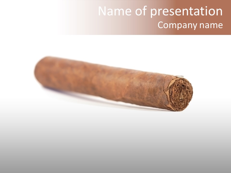 Hand Made Cuban Smoke PowerPoint Template