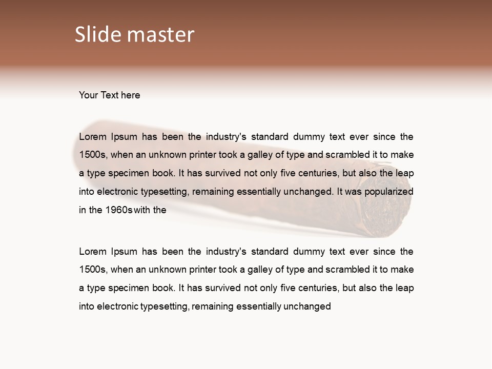 Hand Made Cuban Smoke PowerPoint Template