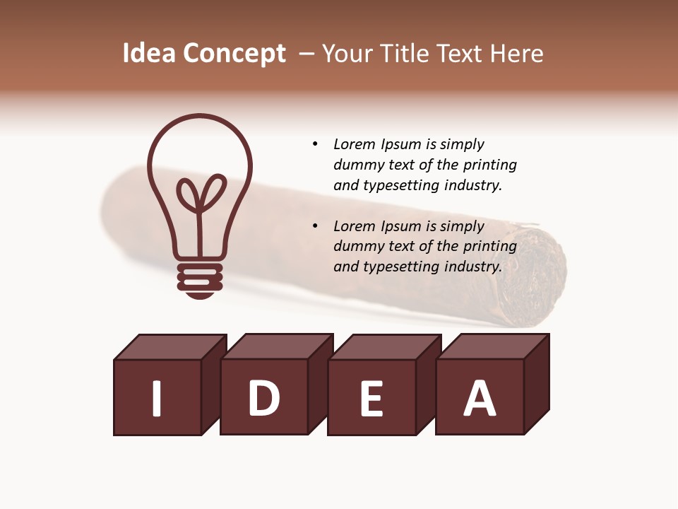 Hand Made Cuban Smoke PowerPoint Template