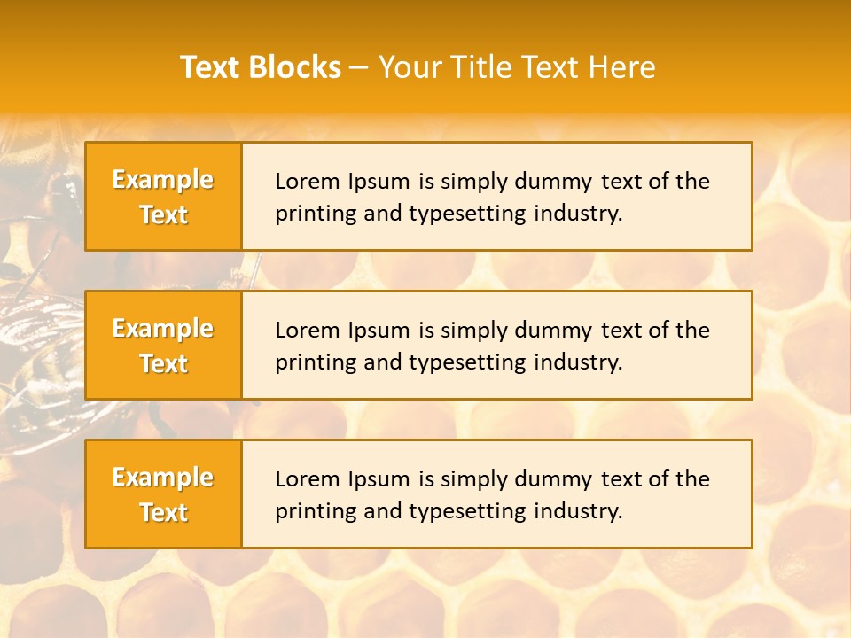 Honeycomb Beeswax Insect PowerPoint Template