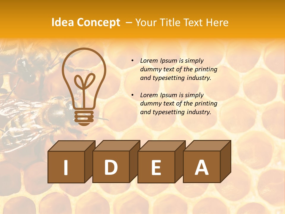 Honeycomb Beeswax Insect PowerPoint Template