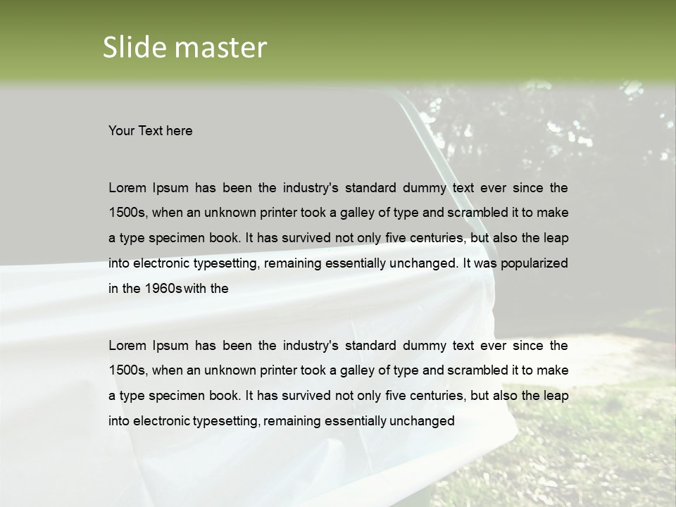 Bag Cleanliness Green PowerPoint Template