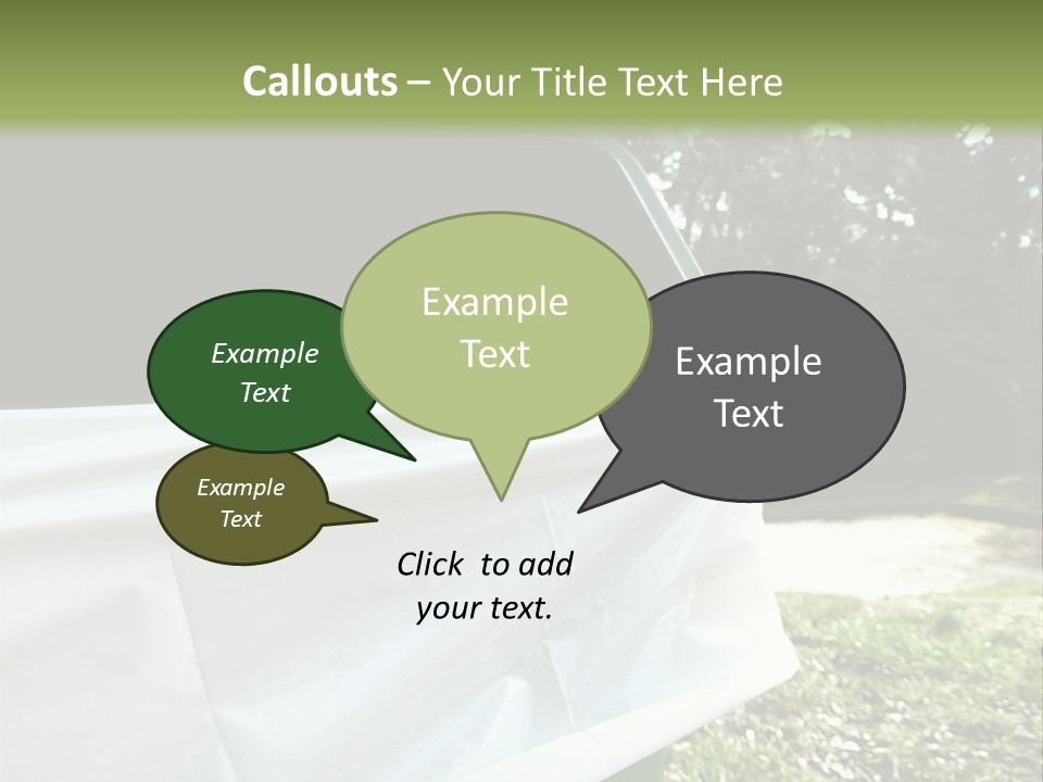 Bag Cleanliness Green PowerPoint Template