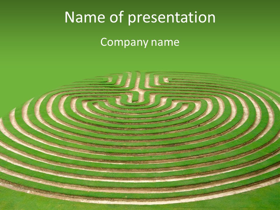 Grass Symmetrical Track PowerPoint Template