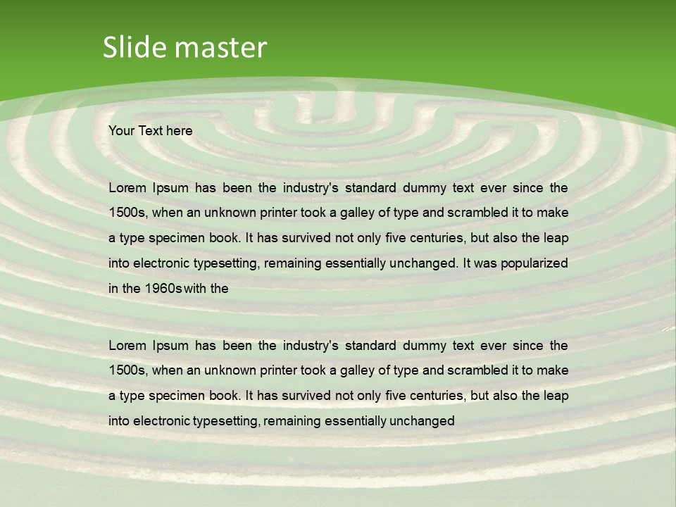 Grass Symmetrical Track PowerPoint Template
