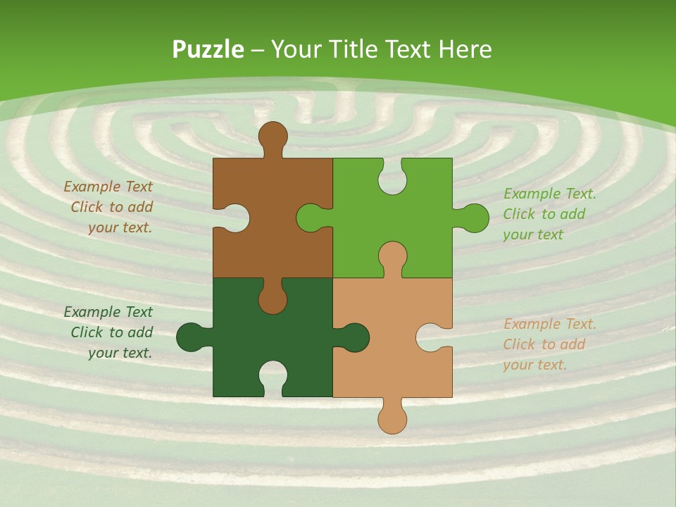 Grass Symmetrical Track PowerPoint Template