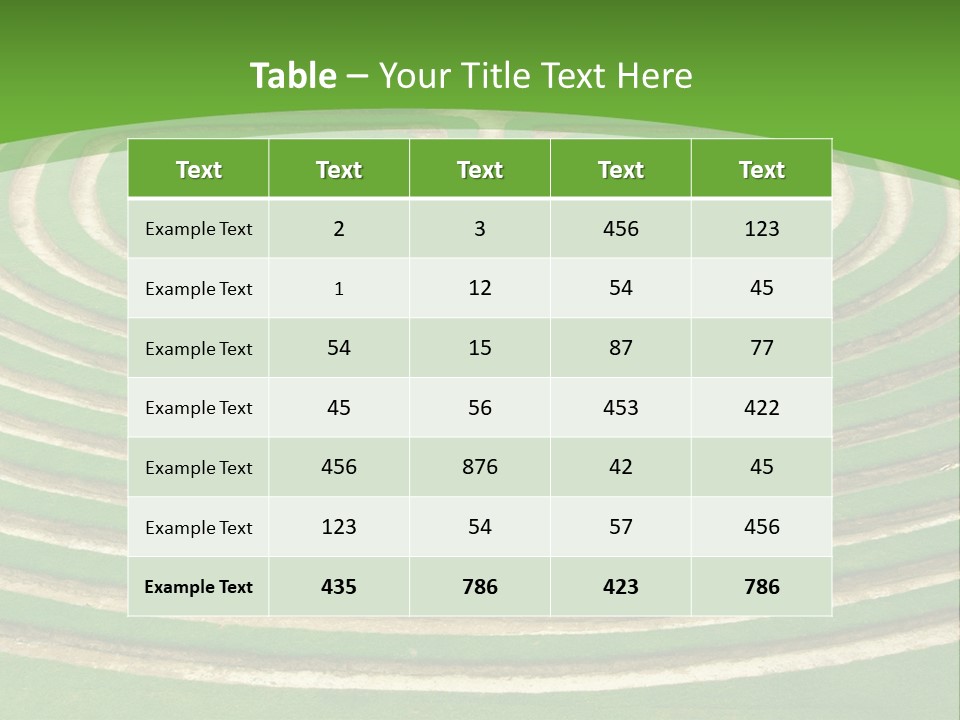 Grass Symmetrical Track PowerPoint Template