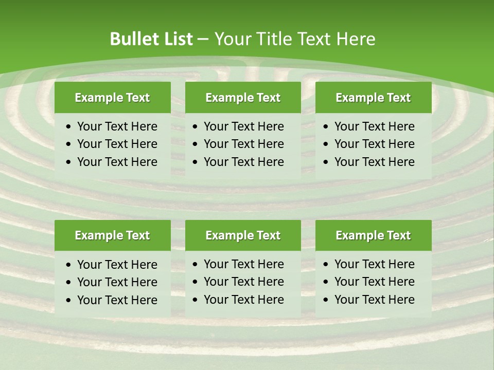 Grass Symmetrical Track PowerPoint Template