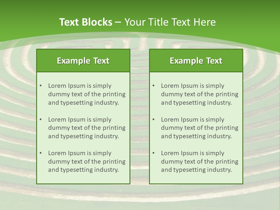 Grass Symmetrical Track PowerPoint Template
