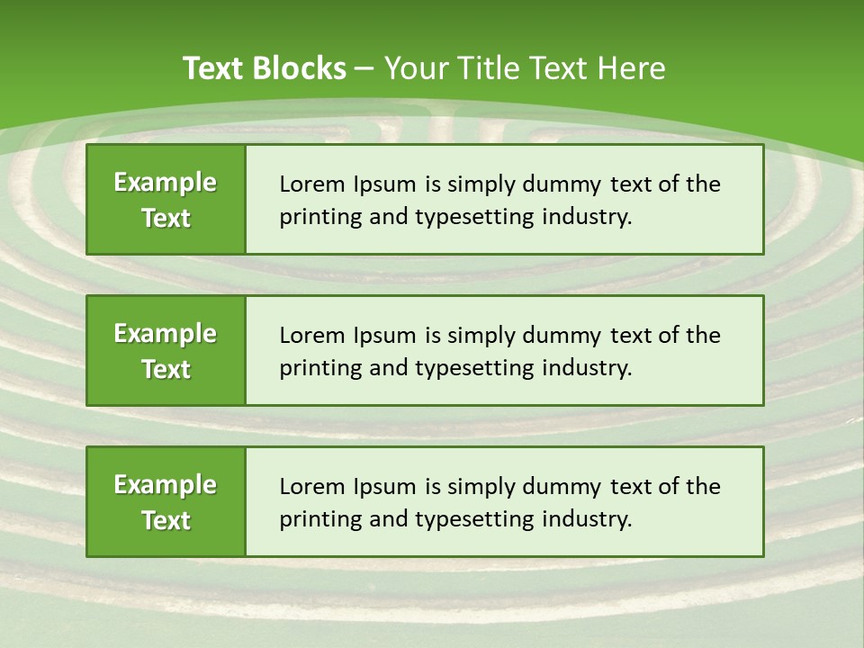 Grass Symmetrical Track PowerPoint Template