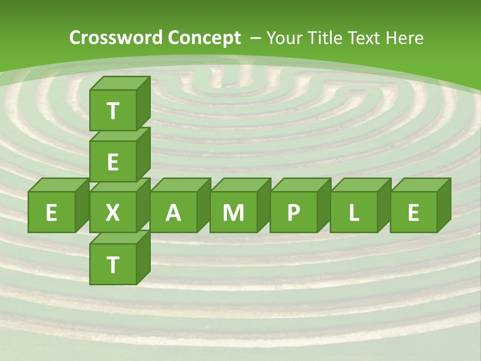 Grass Symmetrical Track PowerPoint Template