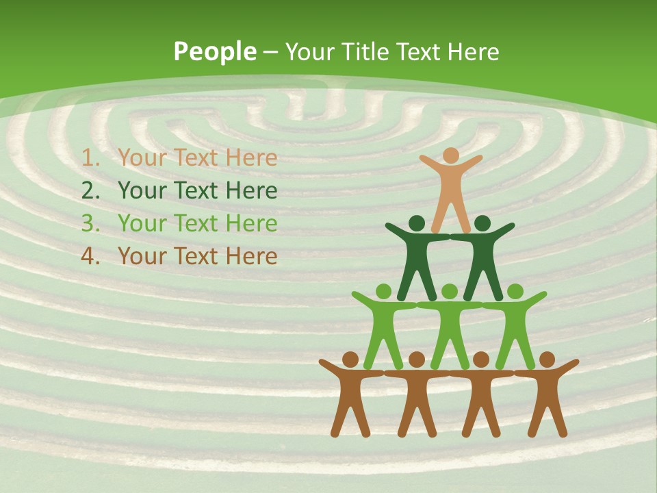 Grass Symmetrical Track PowerPoint Template