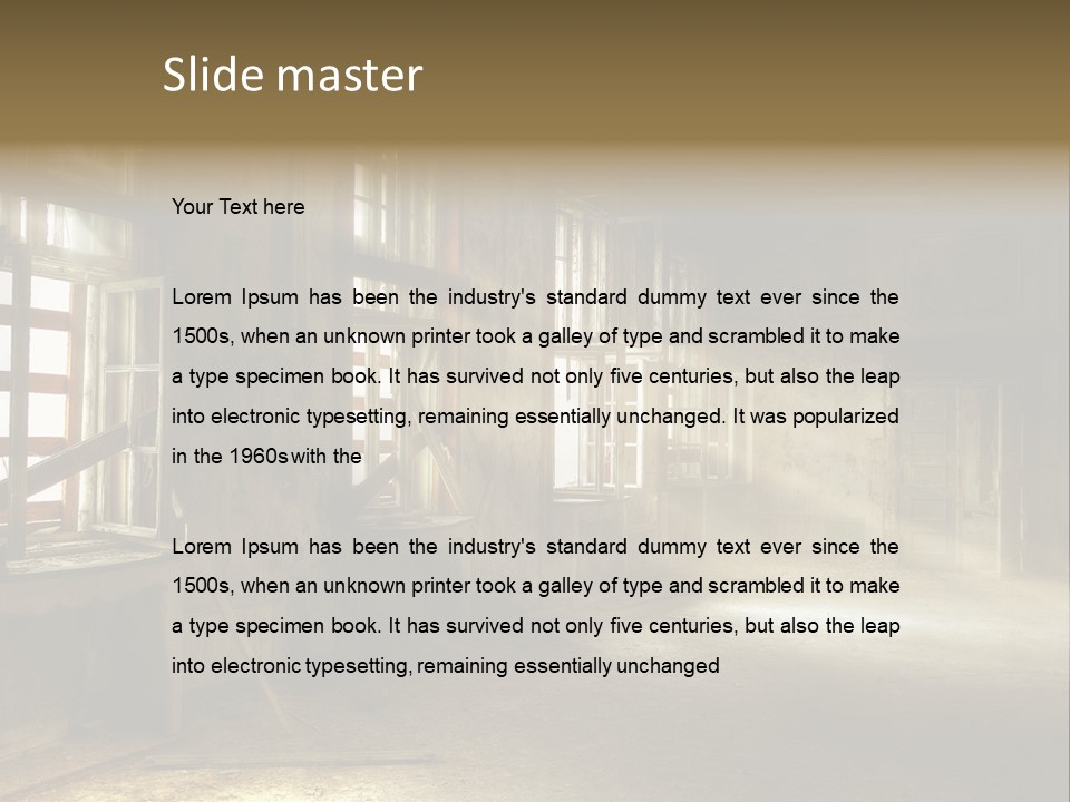 Component Space Window Frame PowerPoint Template
