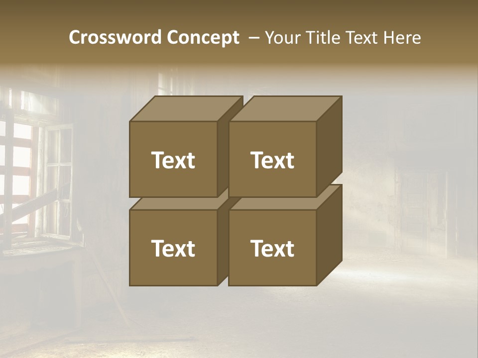 Component Space Window Frame PowerPoint Template