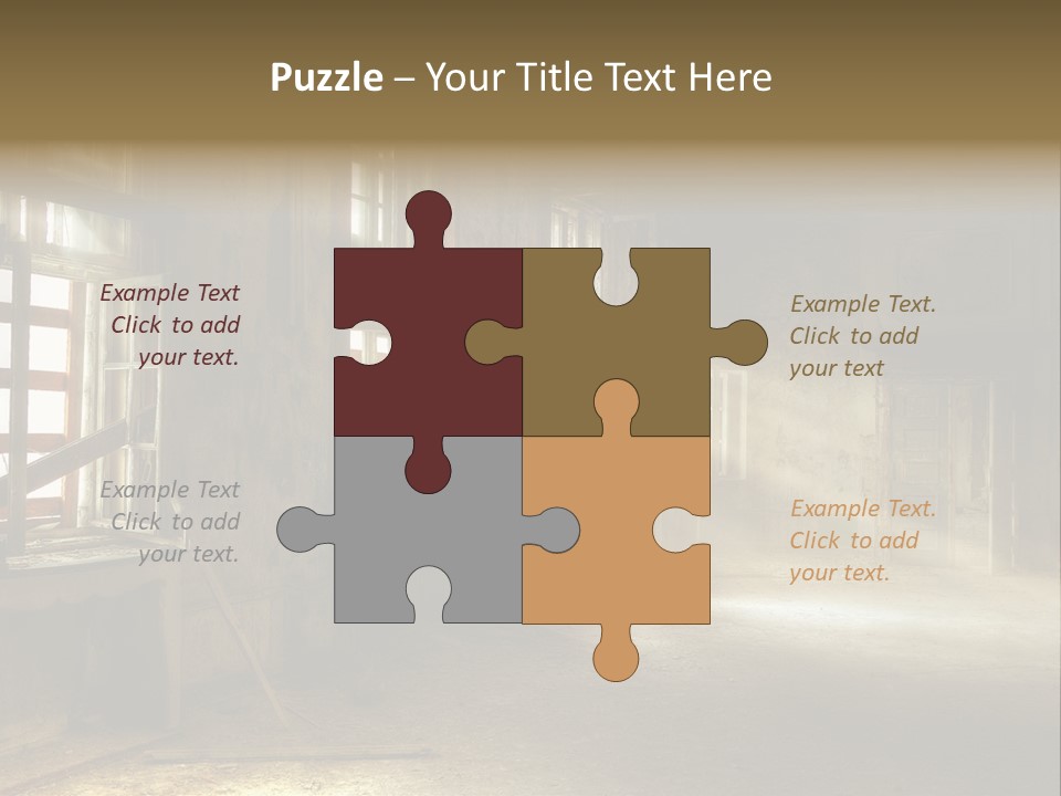 Component Space Window Frame PowerPoint Template