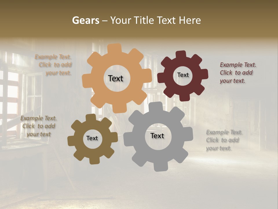 Component Space Window Frame PowerPoint Template