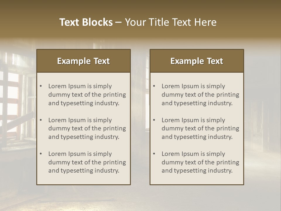 Component Space Window Frame PowerPoint Template