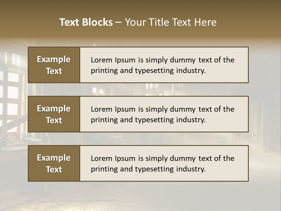 Component Space Window Frame PowerPoint Template